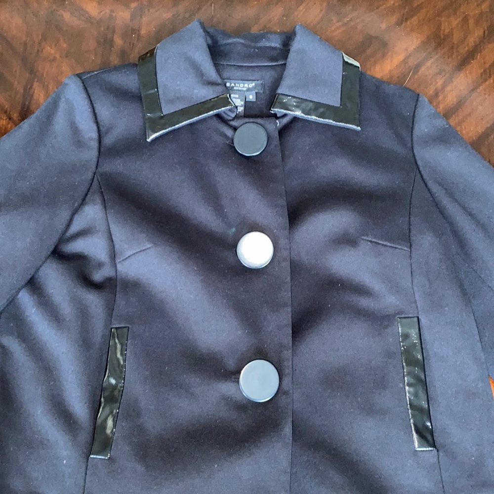 Patent Leather Trimmed Blazer